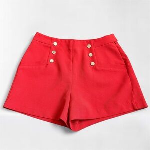 Ci Sono Orange Red High Waist Sailor Shorts Size M
